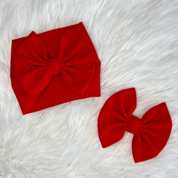 Tomato Bow, Headwraps, Bow on Nylon, Clips, Piggies, Messy Bow, Topknot, Double Stacked, Shredded, Texas Size