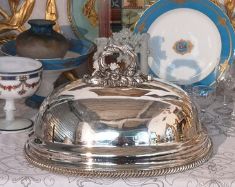 Silverplate Bell Diner table Cloche Dome food cover Centerpiece table Meat cover Wedding Dining table Holiday table decor Restaurant serving