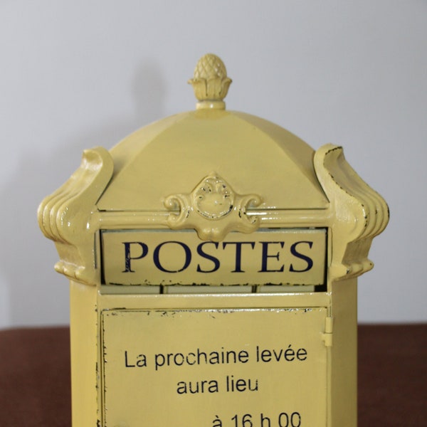 French Mailbox Key holder box French post box French shabby chic decor French mail box Mail holder Wall key holder box French Postbox Retro