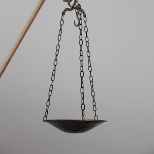Antique French Bronze scales with chain Apothecary scale Spices scales Kitchen scales Kitchen decor