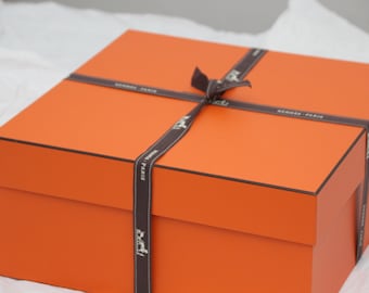 Hermes Paris France Gift Box Hermes Orange Box Hermes Silk 