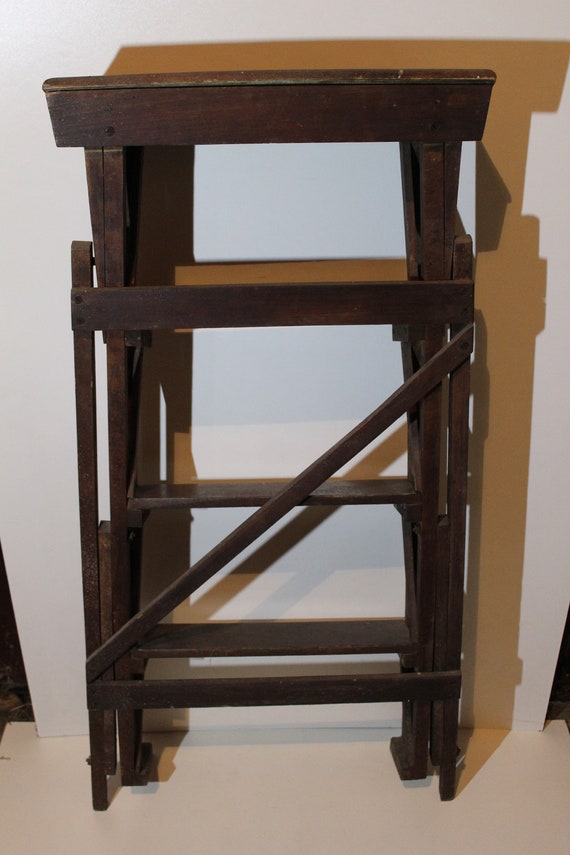 アンティーク イタリア ステップ ラダーチェア 椅子 ビンテージ 家具