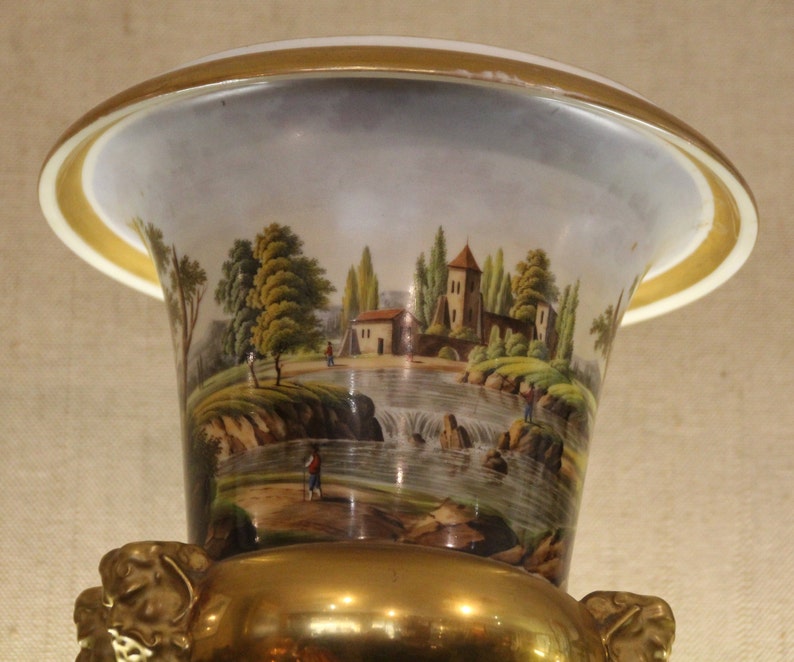 Porzellan Vase Französisch antike Vase Paar Vasen Gold Vase | Etsy