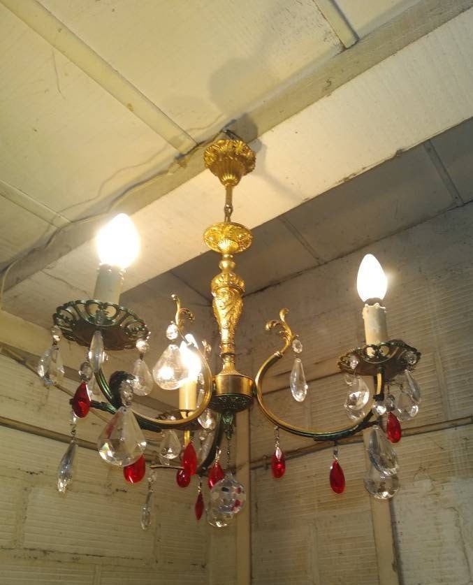 Lustre En bronze Doré