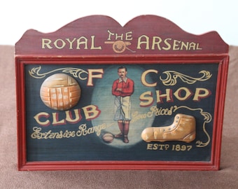 Arsenal footbal club decor sign Football decor Soccer wall art