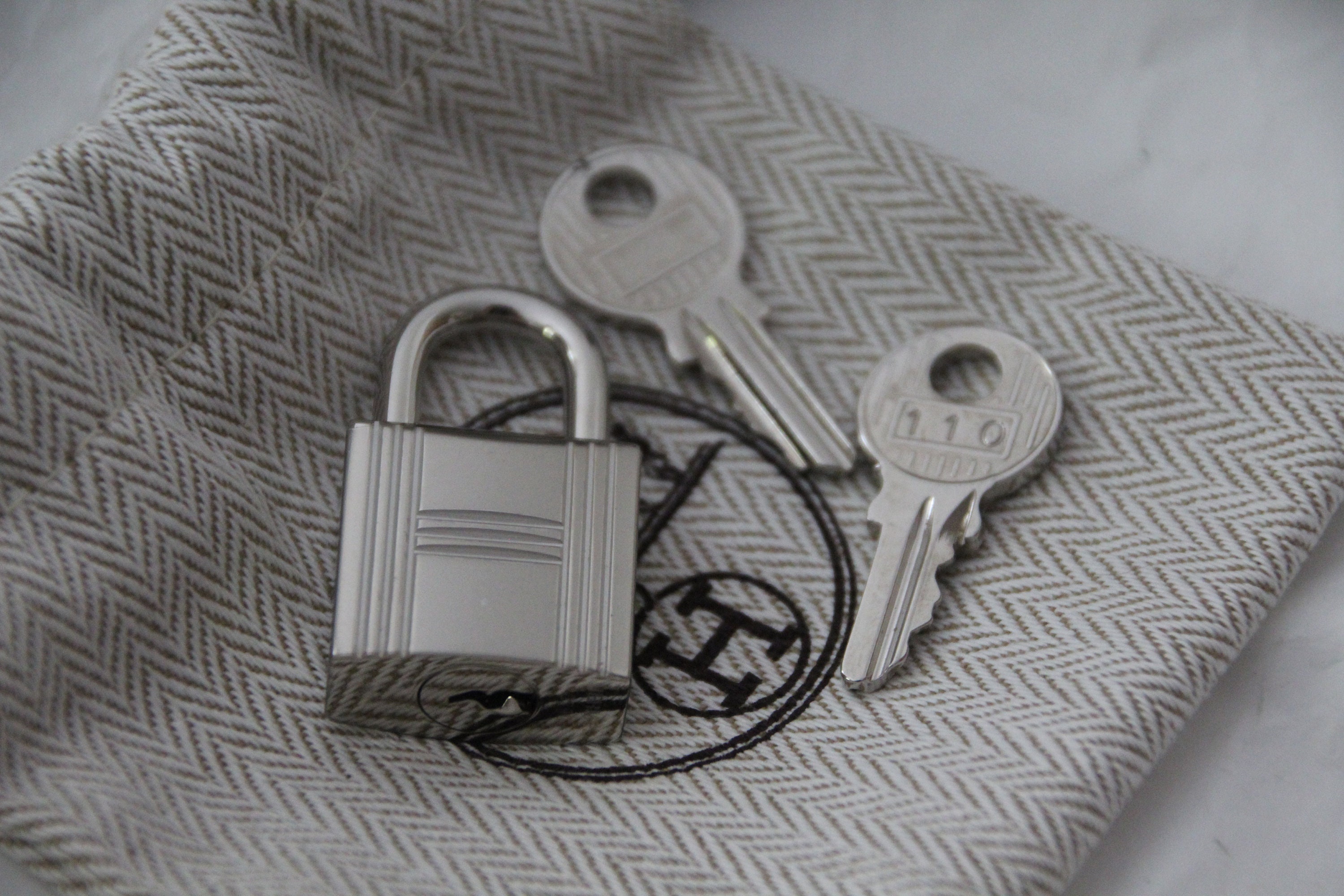 Hermes Small Gold Padlock & Keys