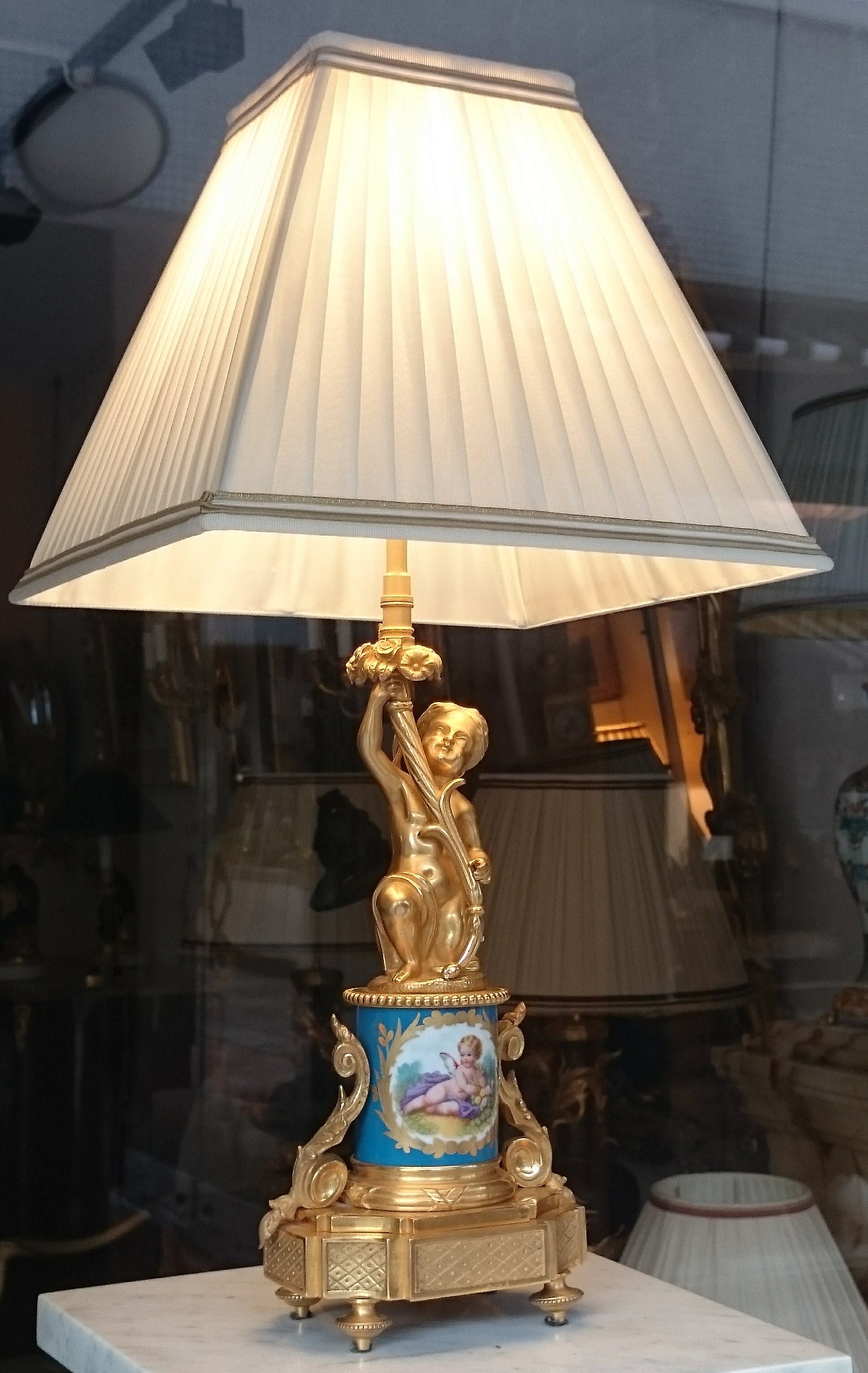 Paire De Français Lampes