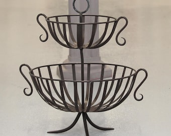 Jarrón metálico con forma de cesta de frutas, centro de mesa, cuenco decorativo para exhibición de frutas