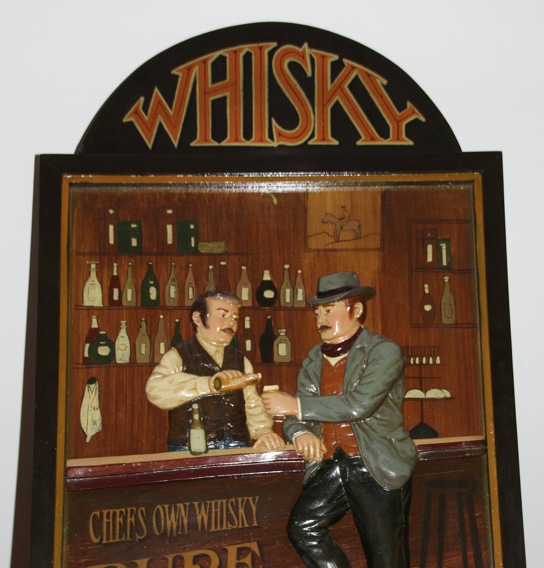 Décor Vintage Whisky Wall Whiskey Barmaid Décor Man Cave Bar Décor Pub Single Malt Whisky Bourbon Ca