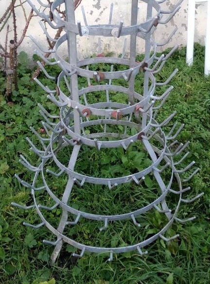 Metal Wine Bottle Rack Holder Dryer Mug Display Cup Rustic ...