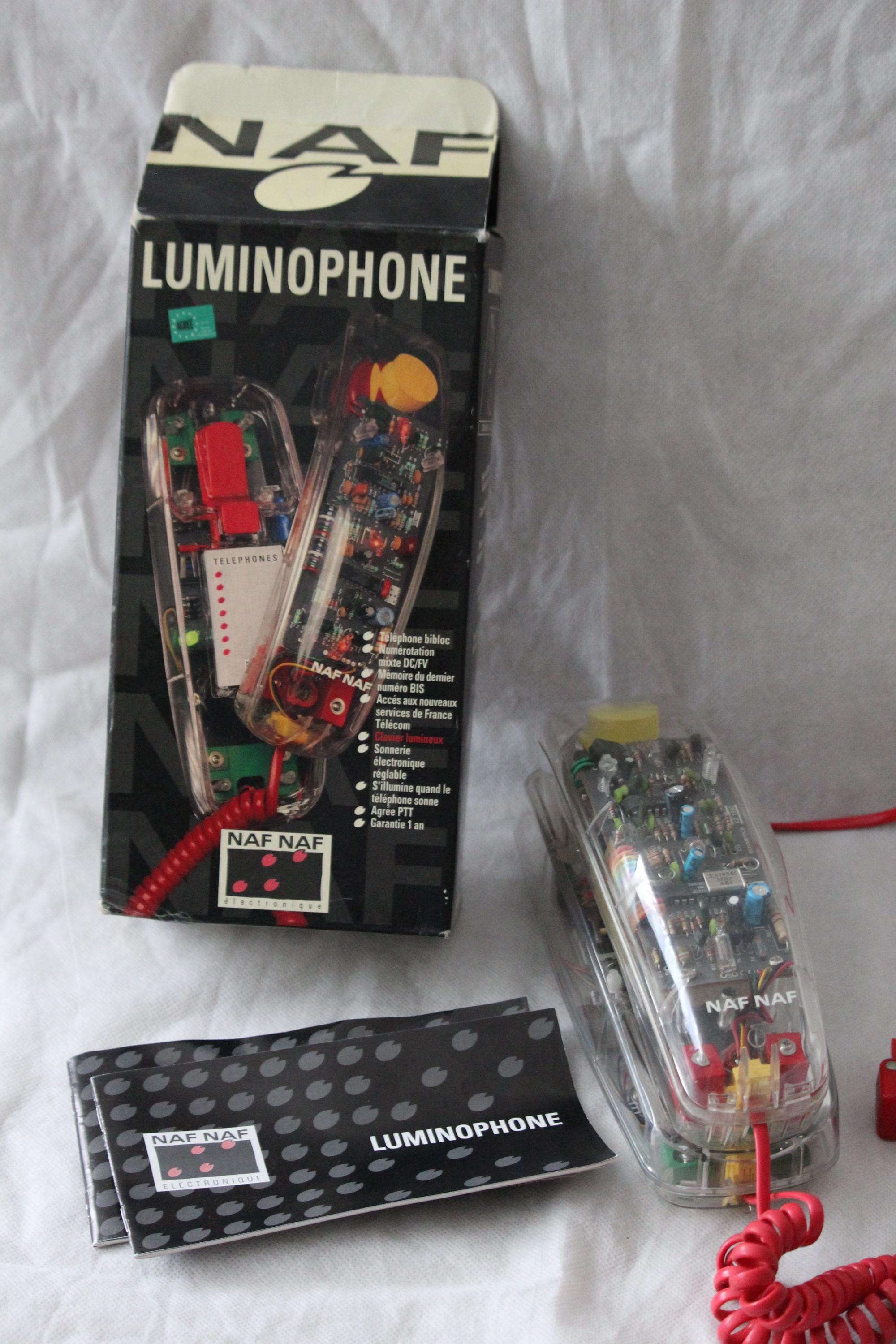Lot De Téléphones Nafnaf Luminophones – Transparents – Vintage 90’s – Collection