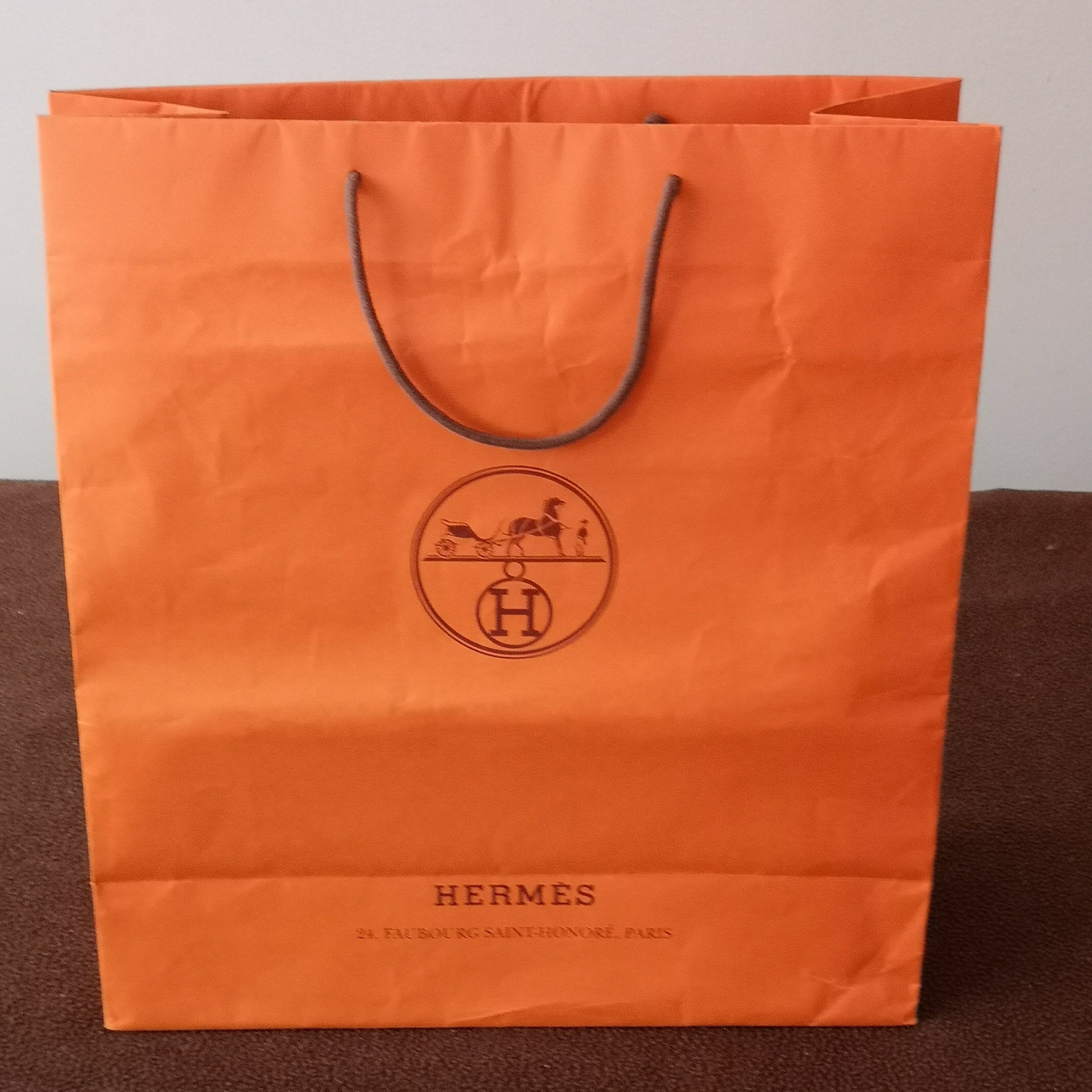 Large Hermes Paper Bag Hermes Orange Bag Gift Bag Hermes 