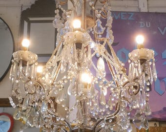 Palace light fixture Clear crystal chandelier lighting Ceiling light Living room Dining room Bedroom