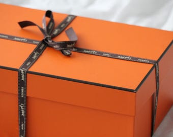 Hermes Shoe Box Shoebox Shoe Display Orange Storage Organization