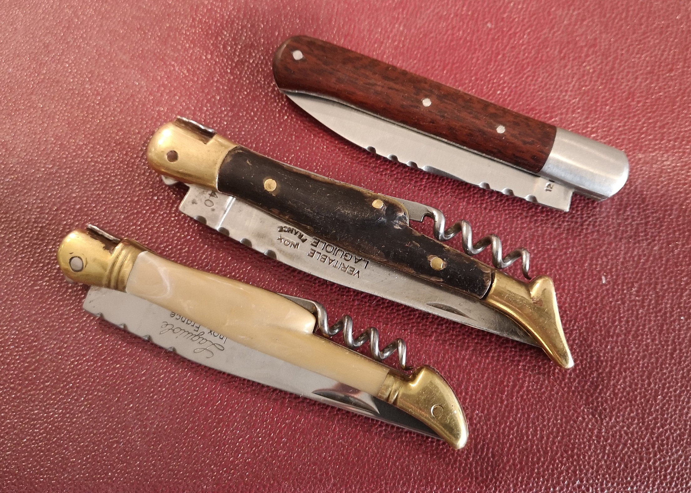 French Vintage Folding Knife Laguiole Pocket Knife Corkscrew Etsy UK