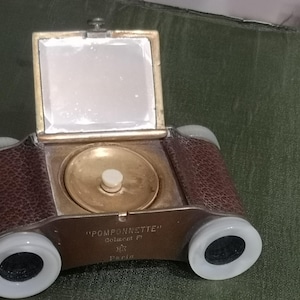 French Opera glasses with mirror lipstick Opera binoculars Antique opera glasses Theater binoculars French lorgnette Paris theater glasses