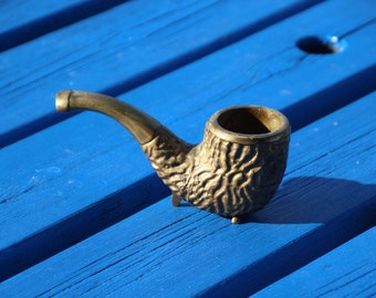 Askkopp för guldpipa i brons, gåva för rökare, tobak, röktillbehör, Tobacciana