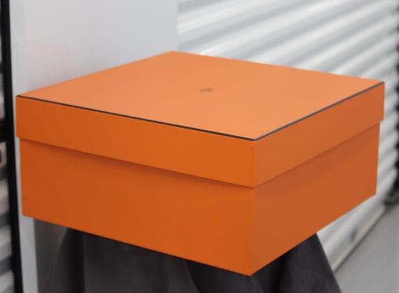 Large Hermes Box Orange Box Large Authentic Hermes Box Fashion