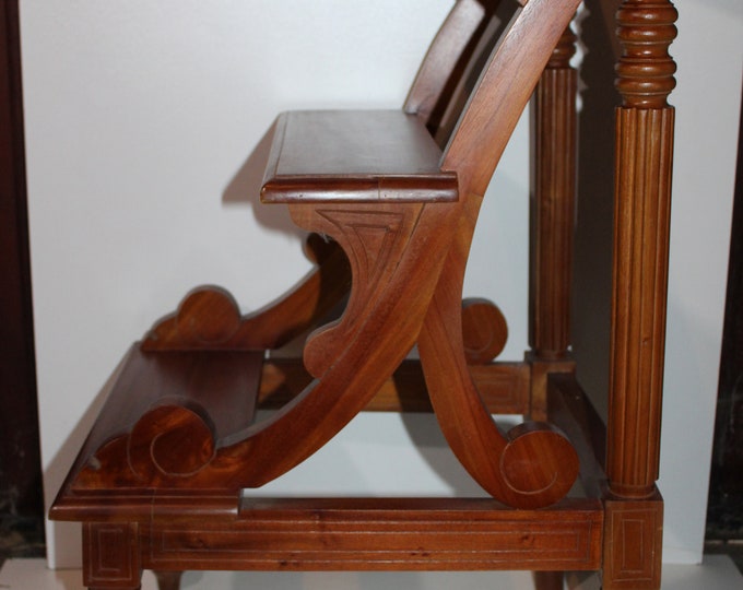 Library Stool Wood Library Stairs Library Ladder Stepladder Bed Steps Library Stool ...