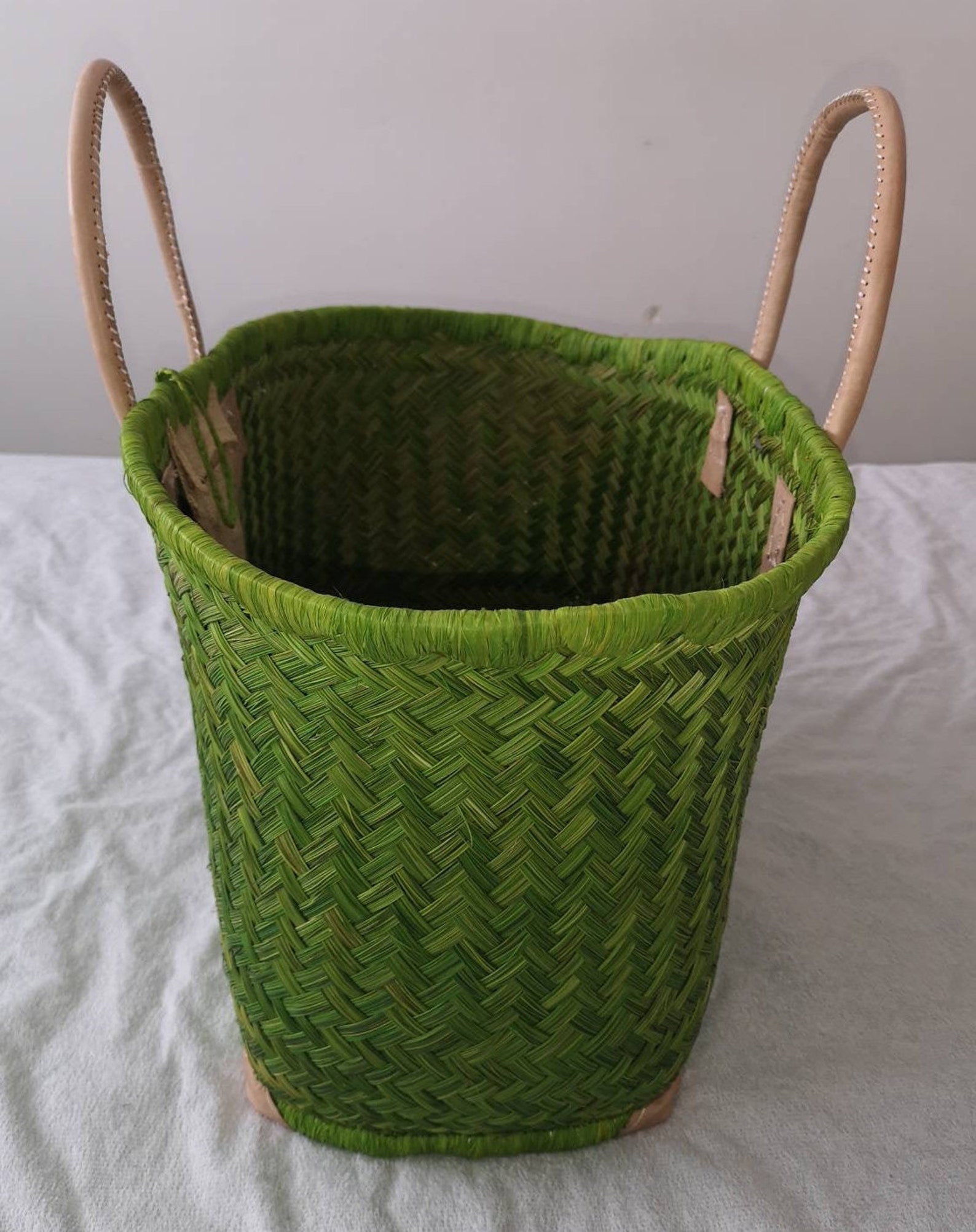 Straw Basket Bag French Straw Bag Straw Tote French Basket Etsy