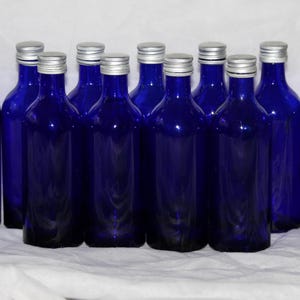 Cobalt blue glass bottles Medecine bottles Apothecary bottles Cobalt blue decor Blue home accents
