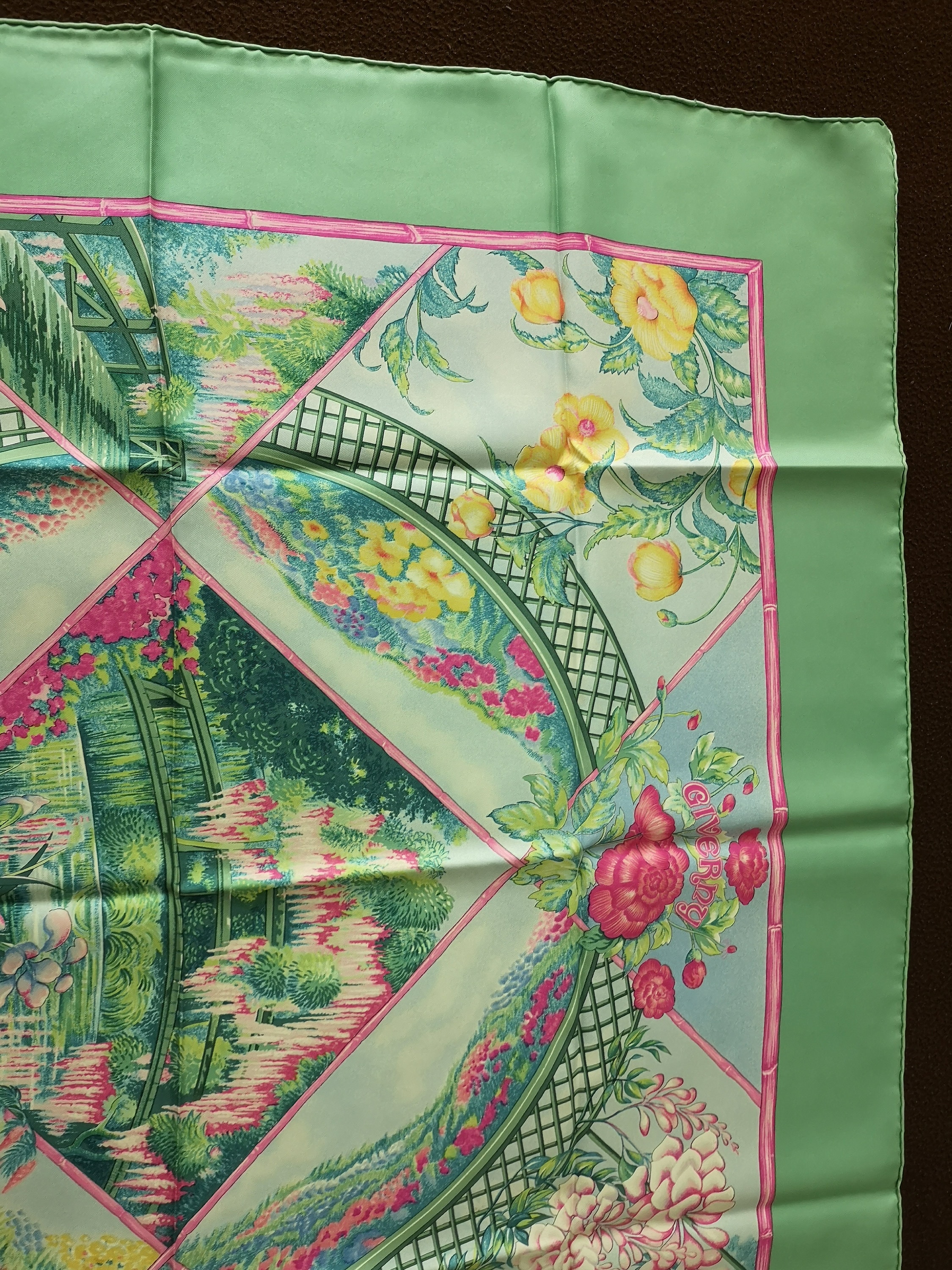 Hermes Silk Scarf Giverny Garden Monet Wisteria Pond Water - Etsy