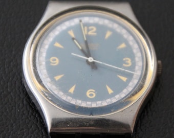 Blue watch SWATCH AG 1990 Ascot GX117 VINTAGE Men wrist watch
