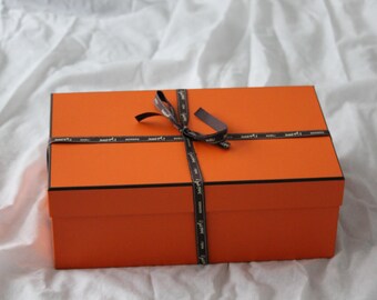 Hermes Shoe Box Shoebox Shoe Display Orange Storage Organization
