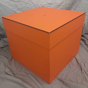 Extra large Collectible Orange box Large Authentic Hermes box Fashion accessories Hermes Paris Luxury gift Hermes storage box Birkin Kelly image 1