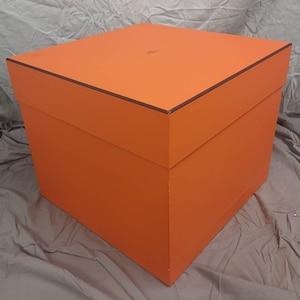 Extra große Sammler Orange Box Große authentische Hermes Box Mode-Accessoires Hermes Paris Luxus Geschenk Hermes Aufbewahrungsbox Birkin Kelly