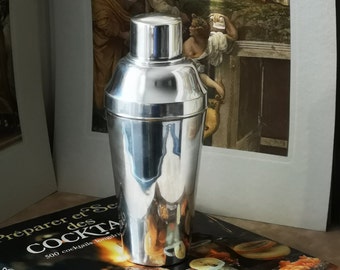 Silver Shaker Cocktail mixer Martini Tools Bar decor Man cave Drink mixer Barware accessories