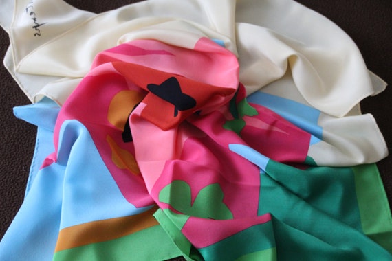 Yves Saint Laurent silk scarf Le Printemps Spring… - image 10