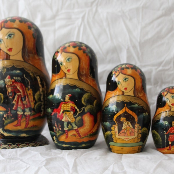 RARE vintage collection russe poupée russe poupées gigognes matriochka peint à la main Art poupée bois poupée jouet cadeau pour fille traditionnel russe