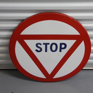 フランスのヴィンテージエナメル交通標識STOPヴィンテージエナメルメタルストップサイン道路標識赤白エナメルサイン工業用装飾ストリートサインウォールアート