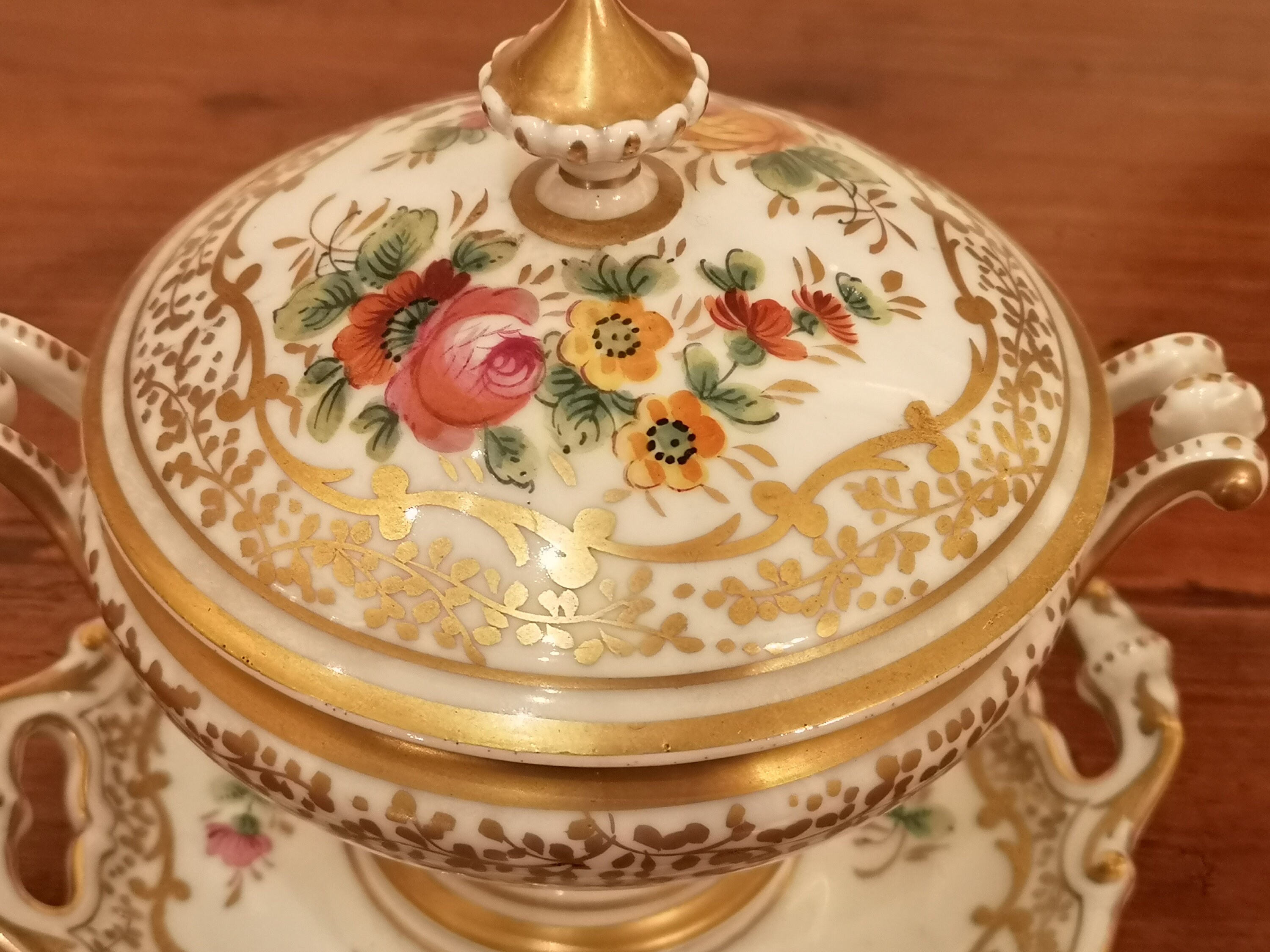 Porcelain Bowl With Lid Porcelain Tray Gold Porcelain Flower Etsy