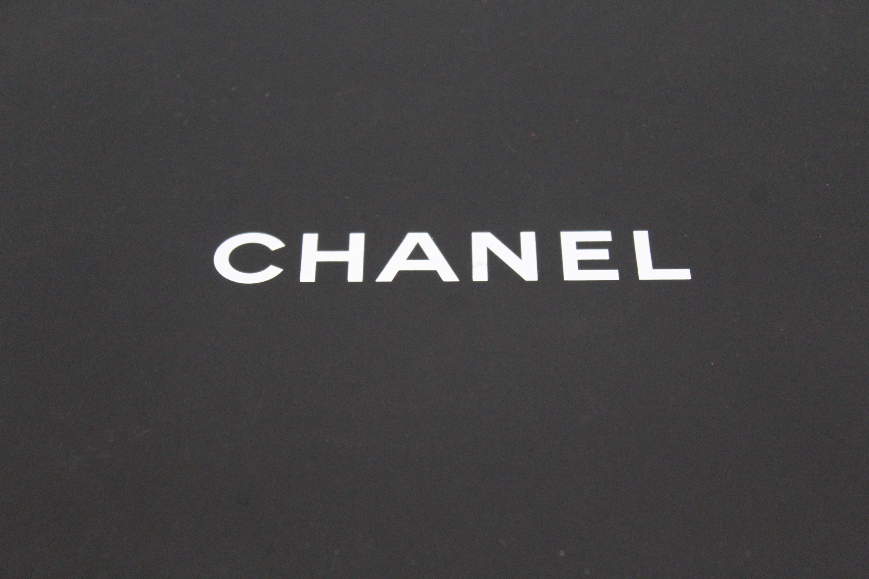 Chanel Paris Black White Box Bag Accessories Silk Paper 