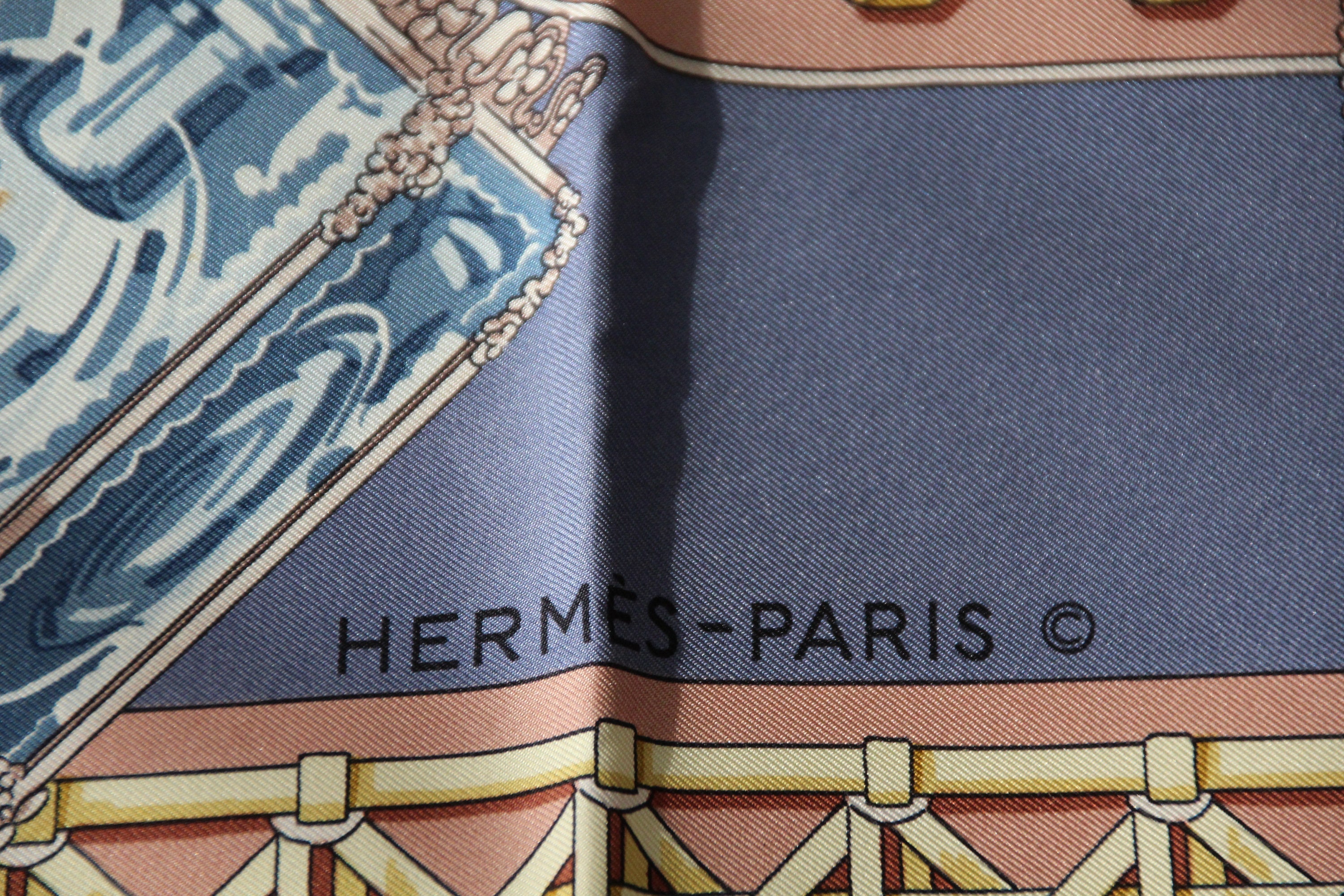 Hermes Silk Scarf Hermes Scarf Authentic Hermes Scarf Purple - Etsy