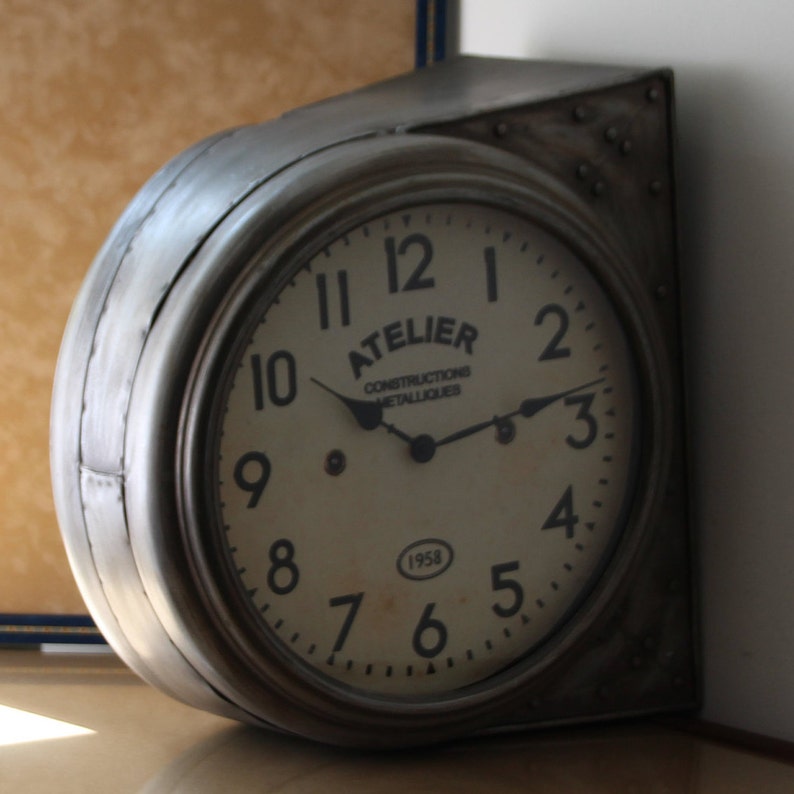 Wall Clock Vintage Style Large Wall Clock Train Station Clock Etsy