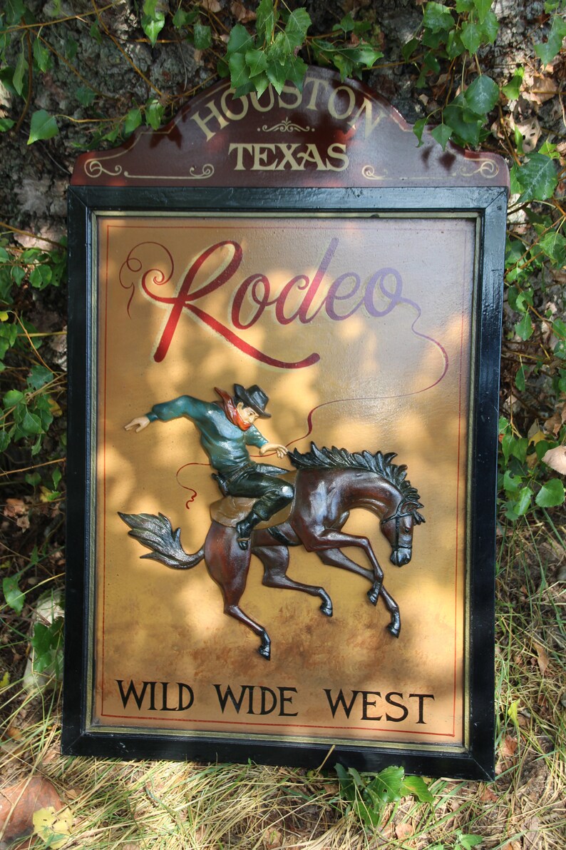 Rodeo Wall Art Cowboy Wall Art Houston Texas Horse Decor Horse Etsy