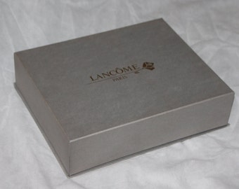 Collectible Lancome Paris grey gold box Lancome gift box Fashion accessories Lancome Paris box Storage Packaging Dressing Gold rose decor