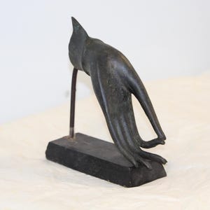 Black hand desk decor Hand figurine Hand sculpture Black hand Bronze gift Romantic gift Sculptor Hand gift Hand home decor