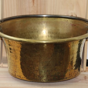 Gold jam pan Copper Jam pot Planter French kitchen decor Cauldron