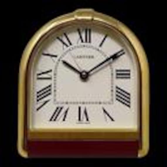 Gold Cartier Table Clock Office Desk Decor Swiss Made - Etsy Canada
