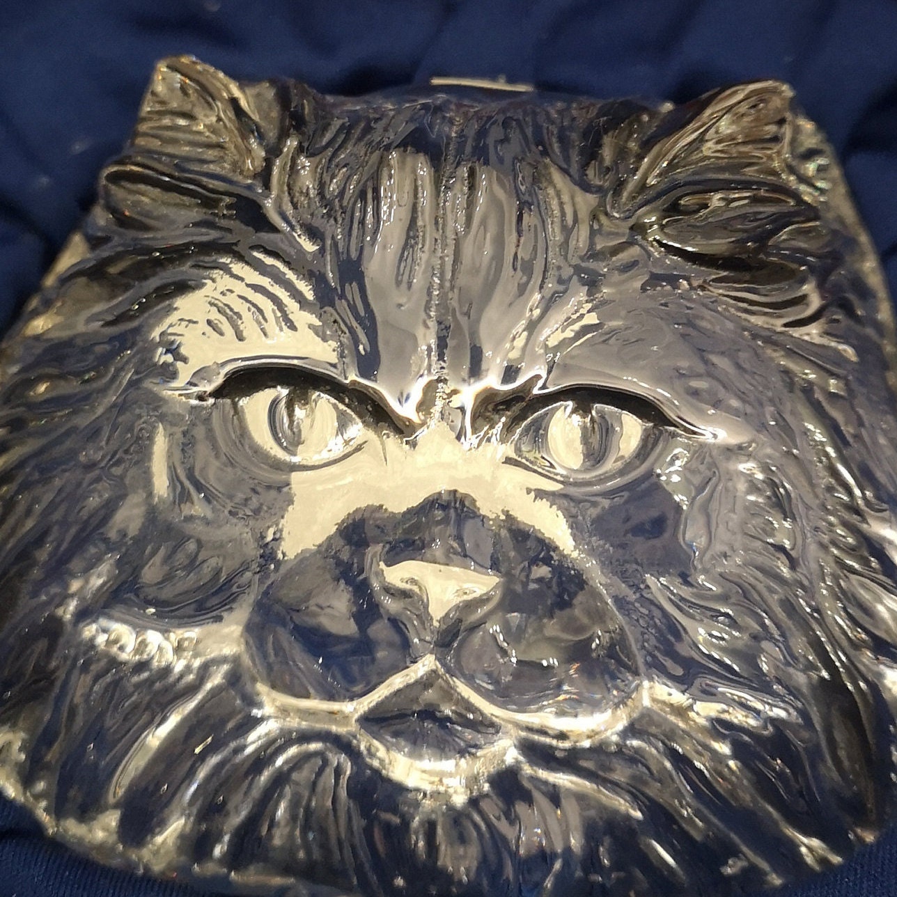 Clear Crystal glass Cat paperweight Cat figurine Kitten Cat | Etsy