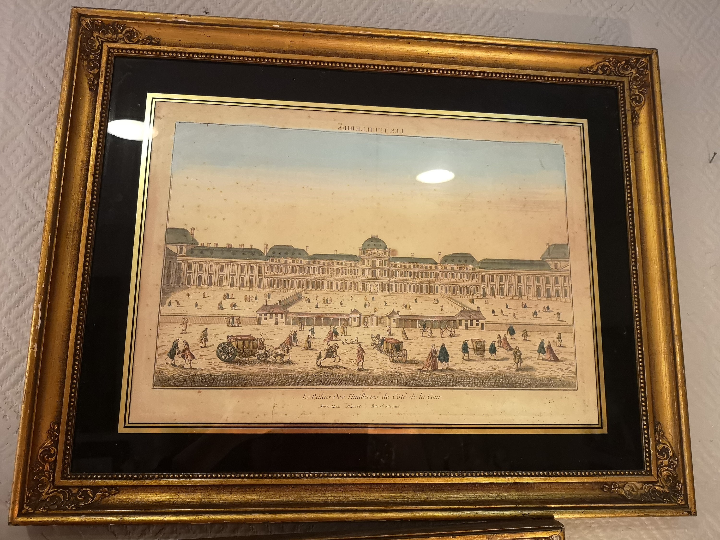 フラワーヴェルサイユ宮殿にて購入 額縁付き ヴェルサイユの宮殿と庭園