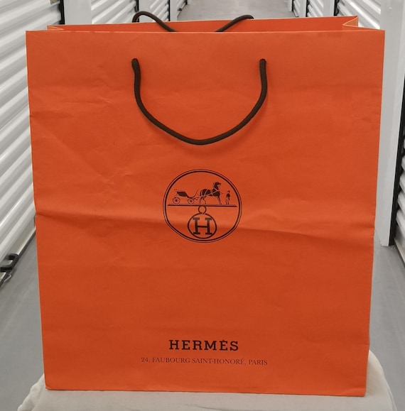Extra Large Orange Hermes Shopping Bag Gift Wrapping Fashion Gift