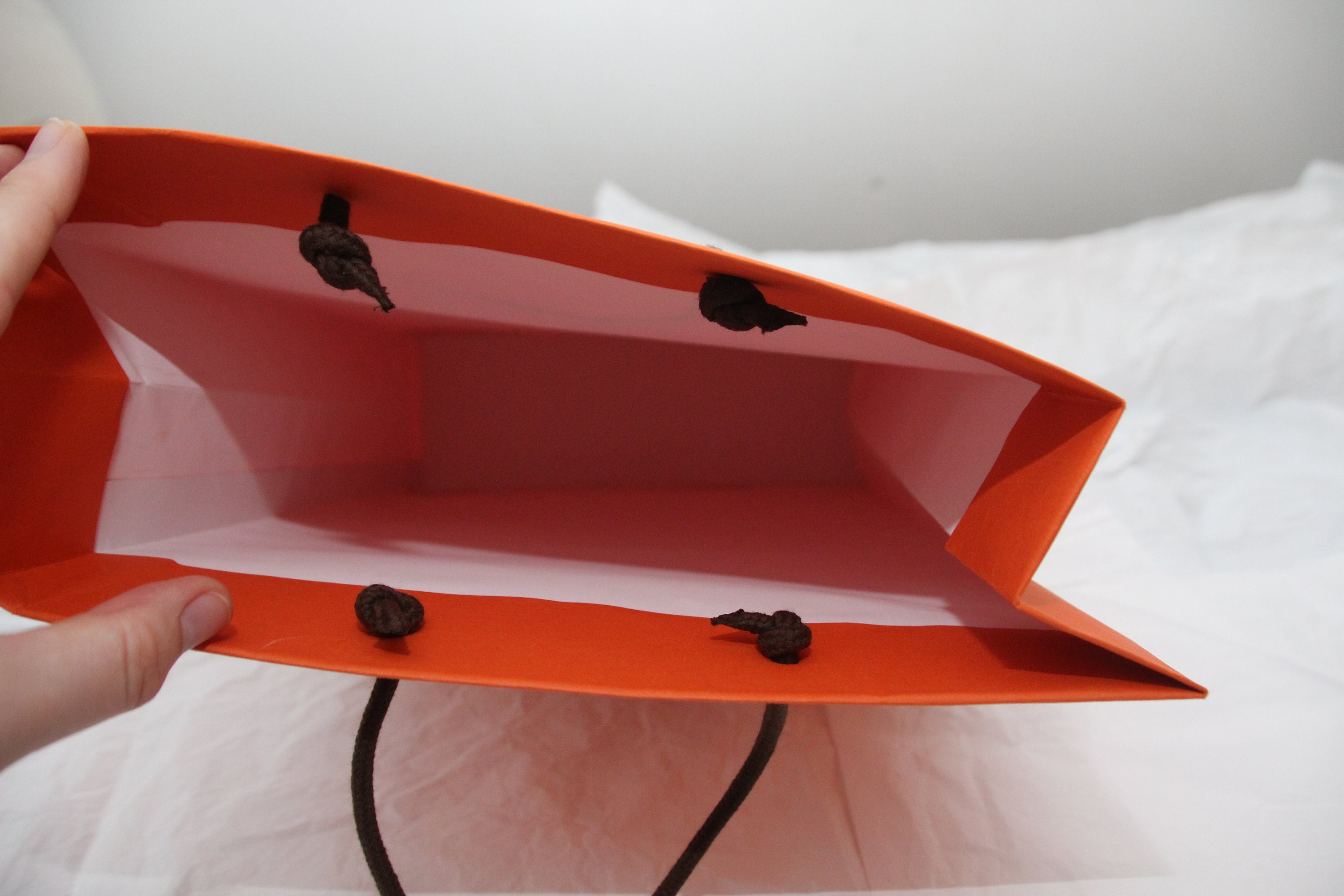 Orange Hermes Shopping Bag Gift Wrapping Elegant Gift for Her