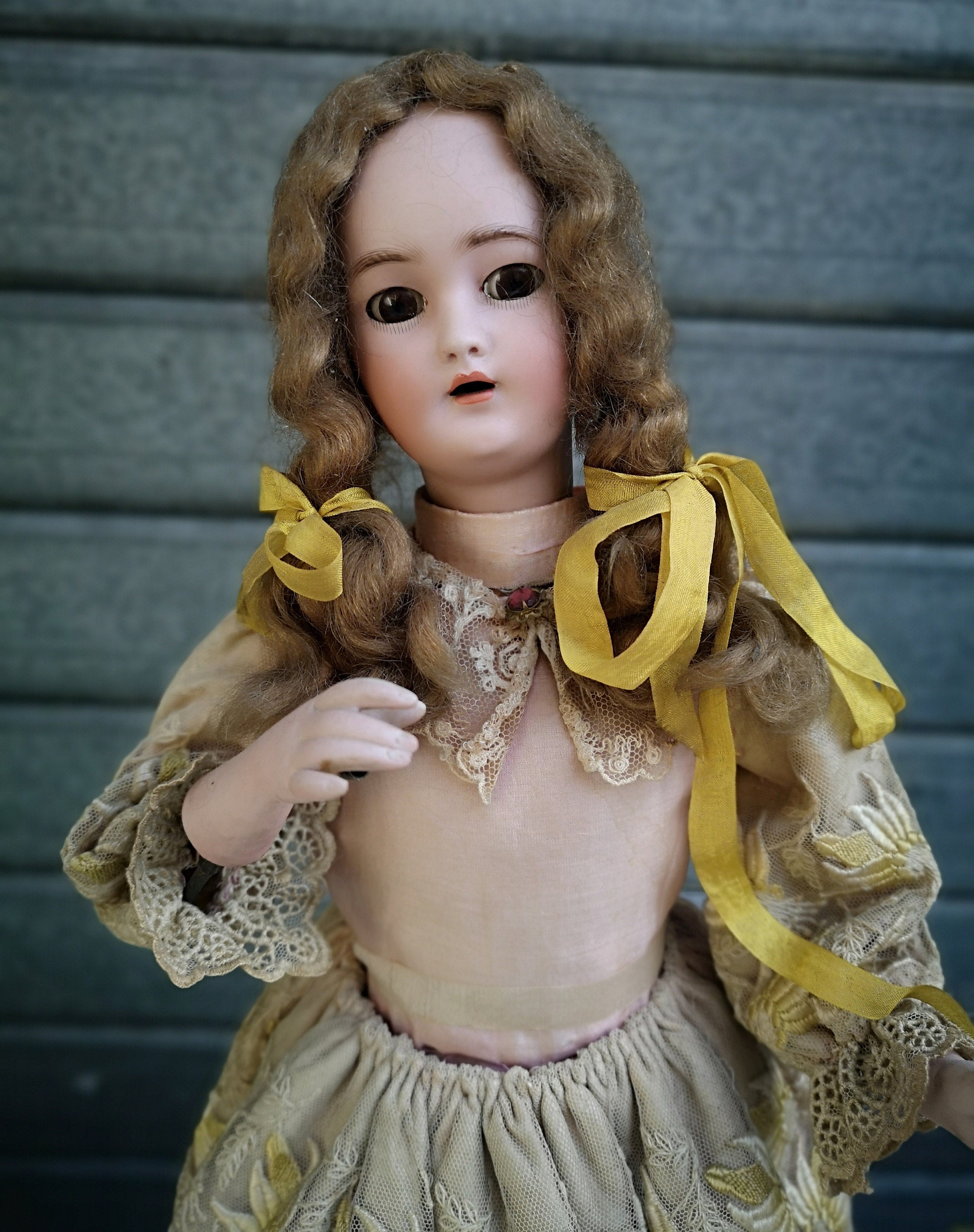 * antique doll ୨୧ .·*° アンティーク ペグドール Antique BIG ABG Alt Beck & Gottschalk Beautiful Bisque Head doll