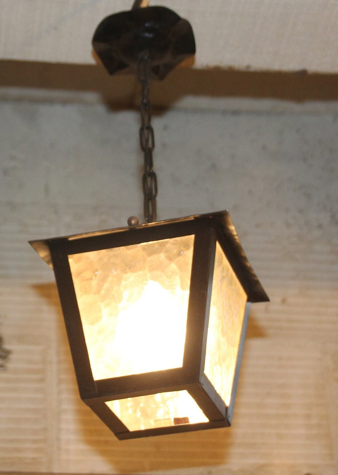 Lanterne Lampe Lanterne Décor Luminaire Plafond en Fer Forgé Suspendue Pendentif Bougie Lanterne