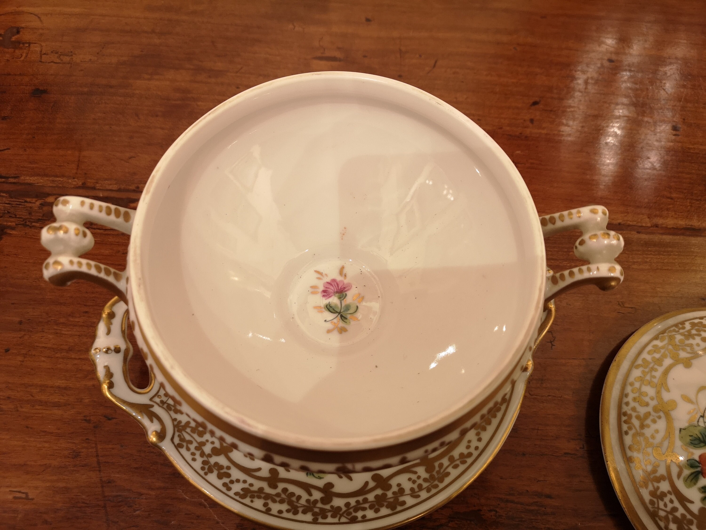 Porcelain Bowl With Lid Porcelain Tray Gold Porcelain Flower Etsy